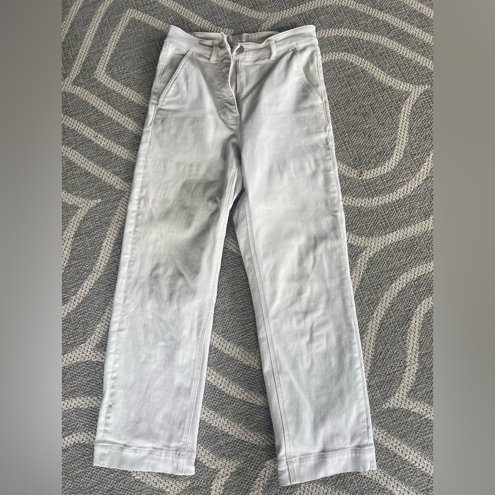 Everlane utility high waist wide straight leg jeans size 4/27 bone color